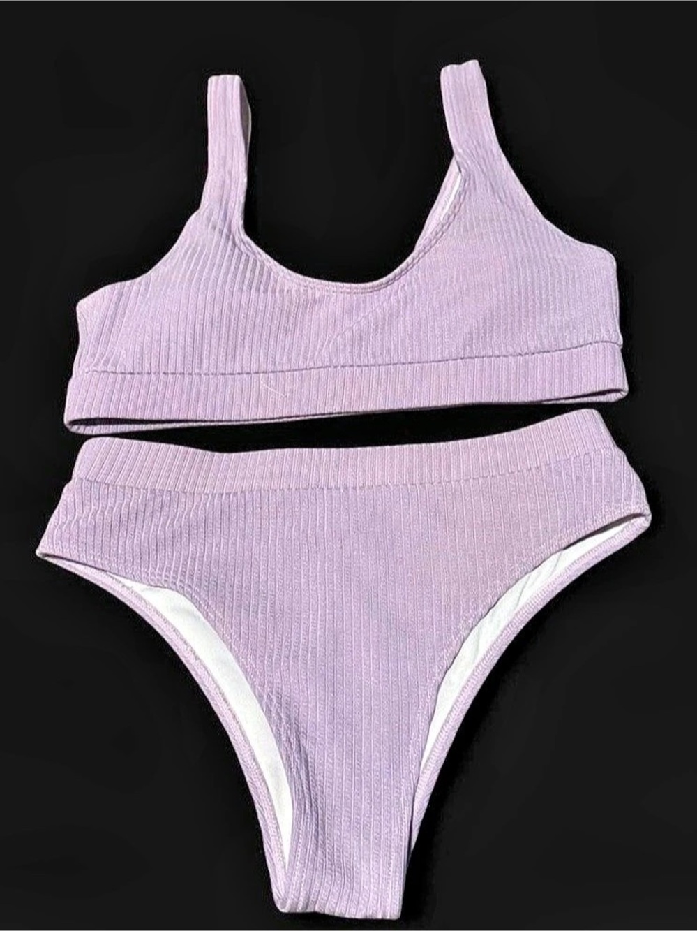 Ribbed Bikini Set in Purple | Like New